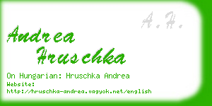 andrea hruschka business card